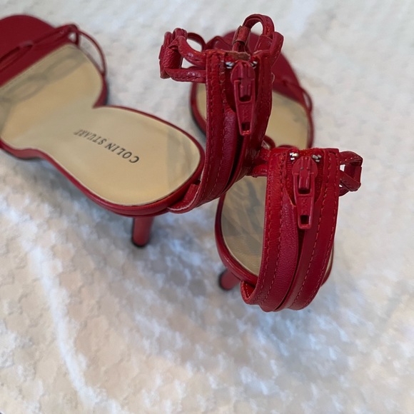 COLIN STUART Size 7 Red High Heel Ankle Strap Sandals - Picture 4 of 7